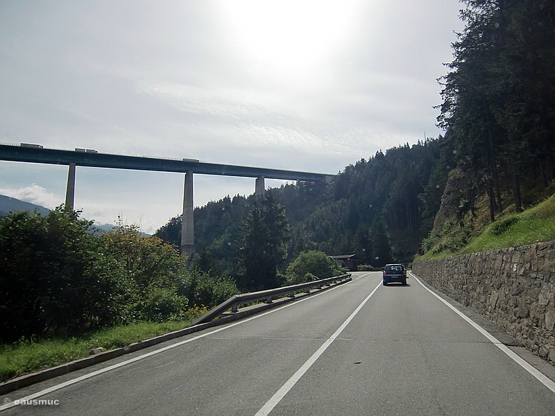 Brenner Bundesstraße Blick auf die Europabrücke
