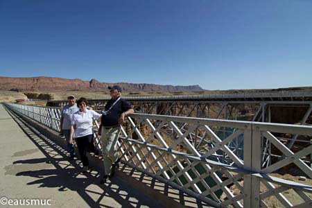 Charly, Christa und mein Vater auf der Navajo Bridge